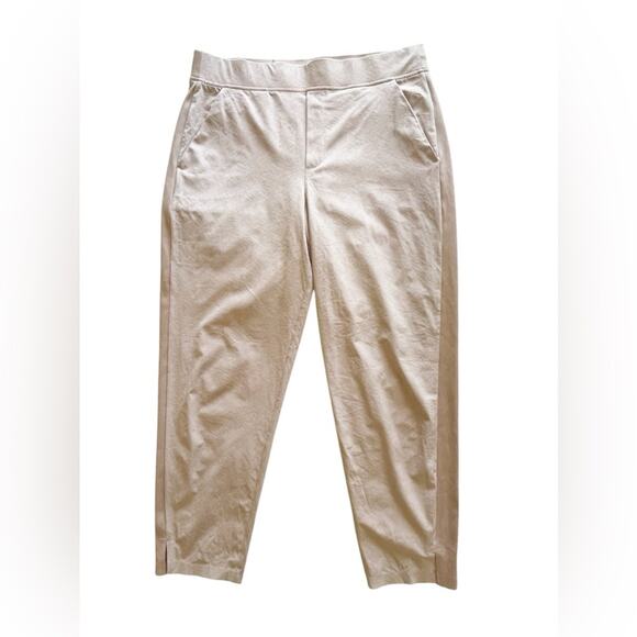 Athleta Brooklyn Womens Textured Ankle Stretch Pants Rose Pink - Picture 3 of 13